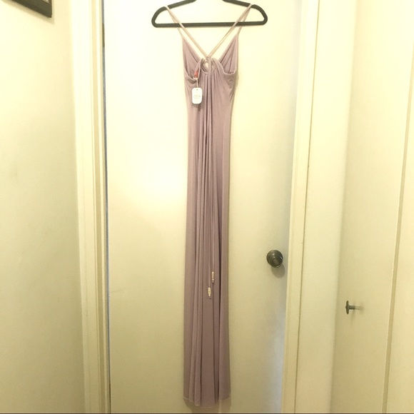 NWT Michelle Jonas Keyhole Maxi Dress in Lavender (Pink Topaz) Size Small - Picture 3 of 11